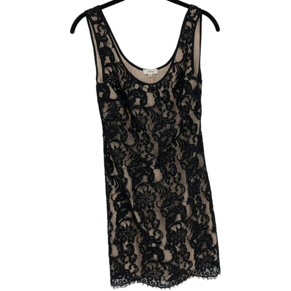 ARITZIA Wilfred hemon lace crochet mini dress black and nude XS - Picture 2 of 10